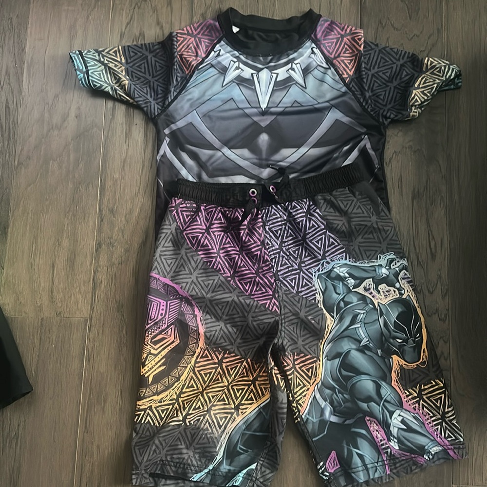 Black Panther Graphic T-Shirt and Shorts Set